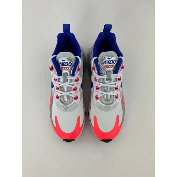 Nike Air Max 270 React Orange Blue Women's Sneakers Shoes Silver - Picture 7 of 12